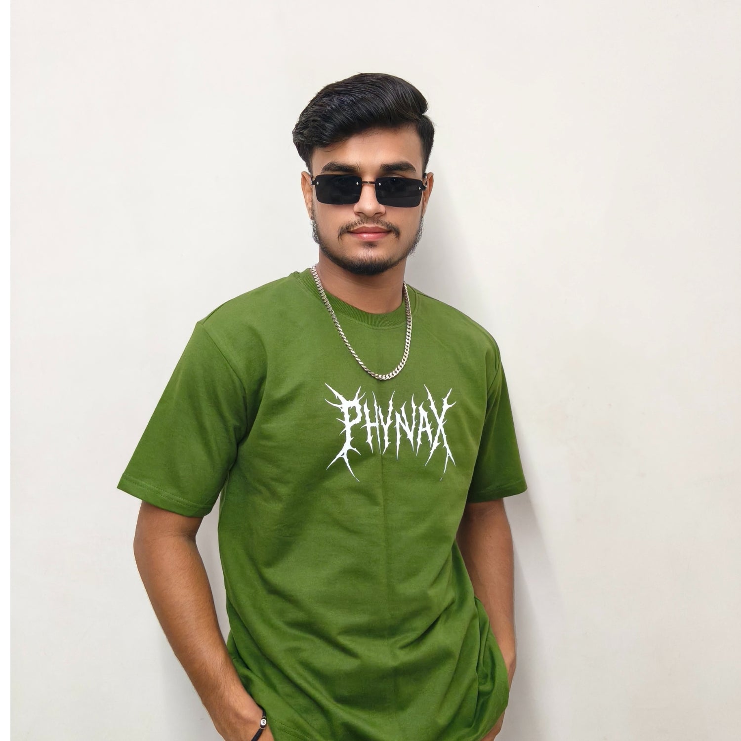 Phynax Men,s Premium Army Green Colour , 100% Cotton , 210GSM , Comfort & Soft