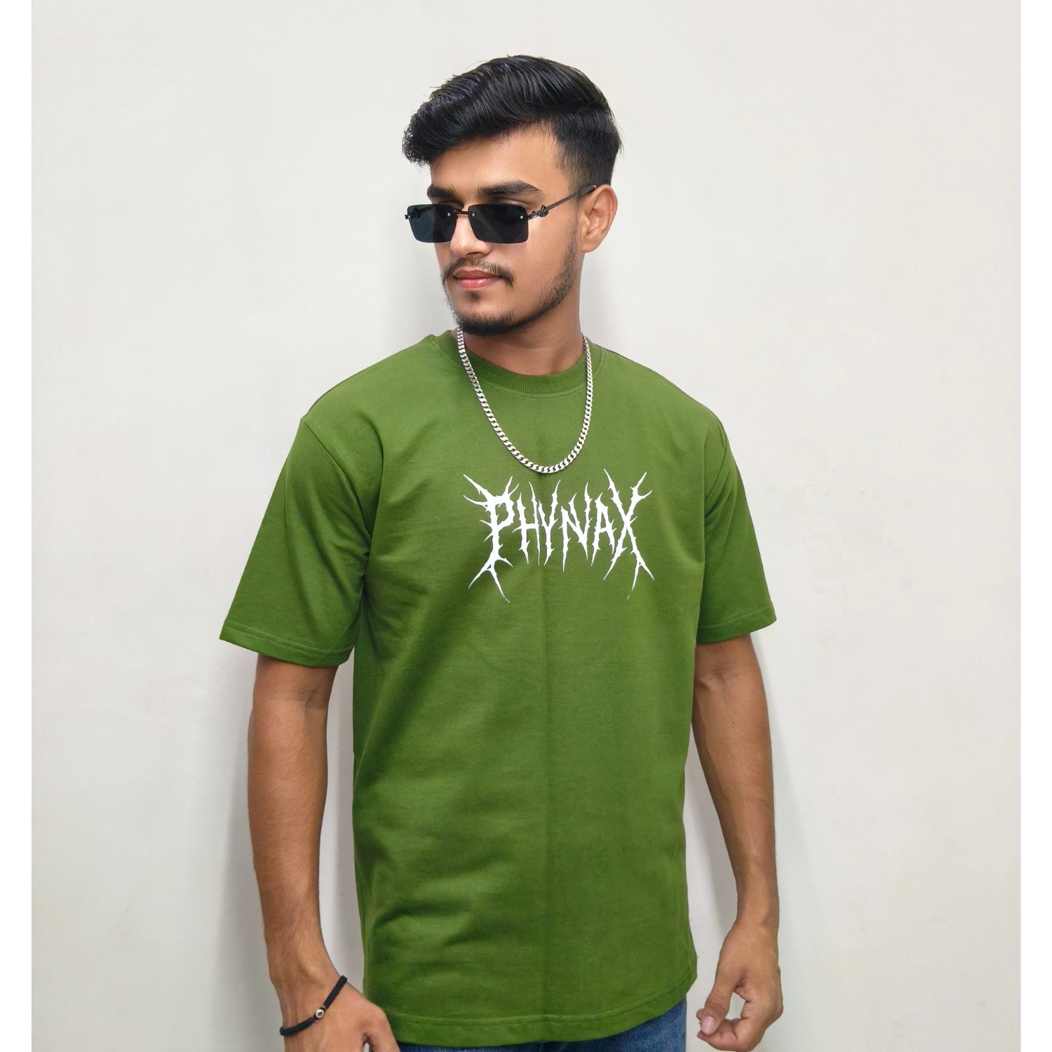 Phynax Men,s Premium Army Green Colour , 100% Cotton , 210GSM , Comfort & Soft