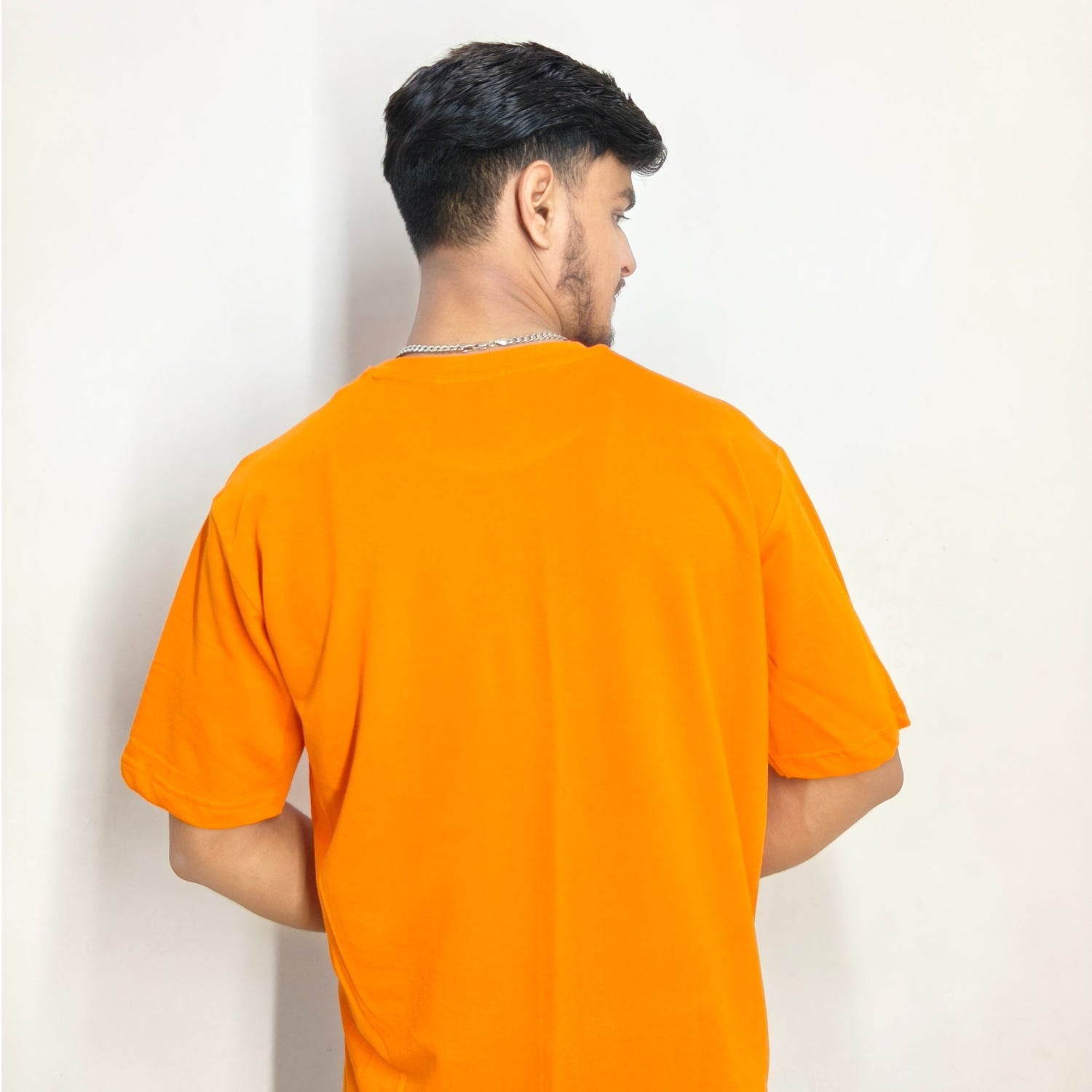 Phynax Men,s Premium Oversized T-Shirt, Orange Colour , 100% Pure Cotton , 210GSM , Soft And comfort
