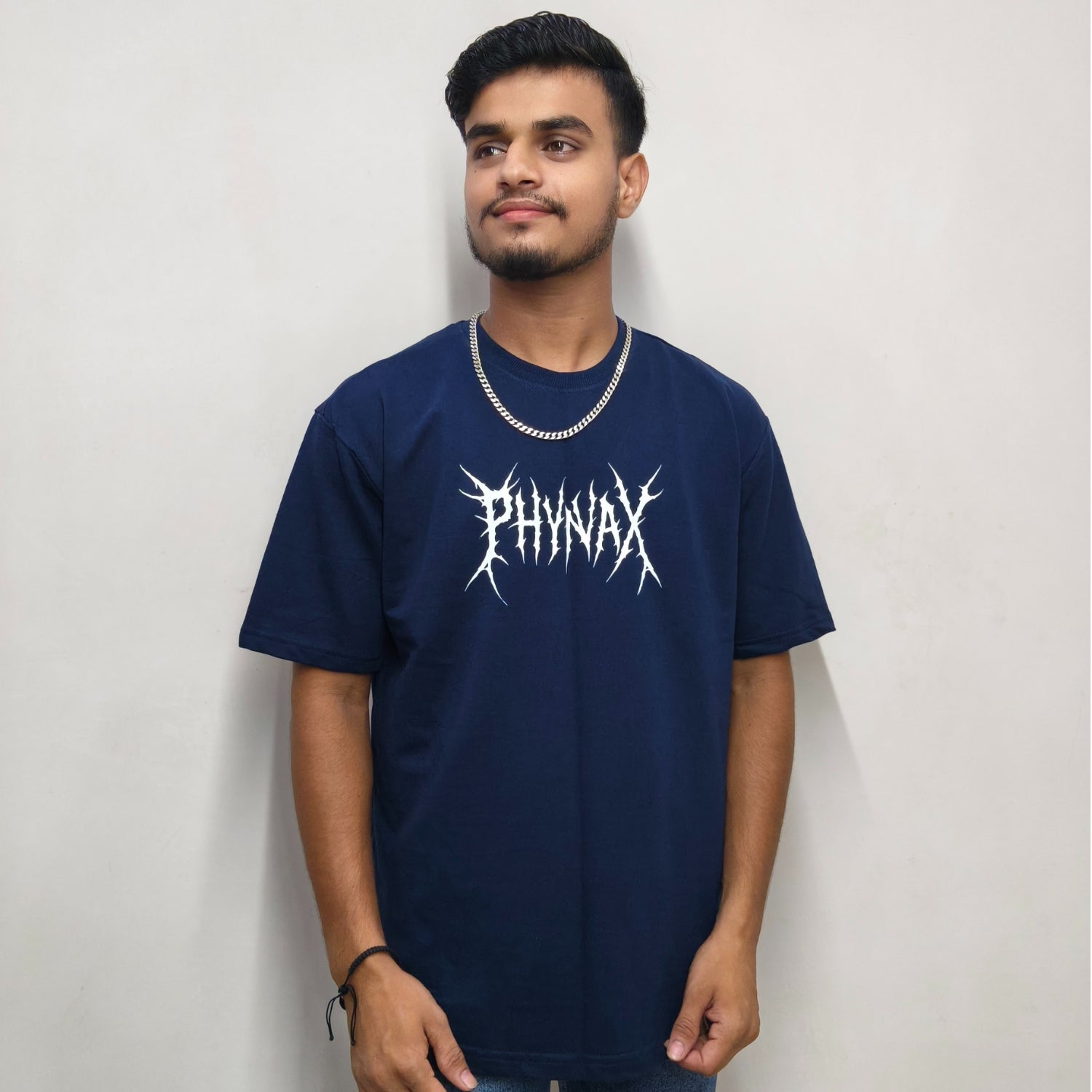 Phynax Men,s Premium Oversized T-Shirt, Navy Blue Colour , 210GSM ,100% Pure Cotton , Soft and Comfort
