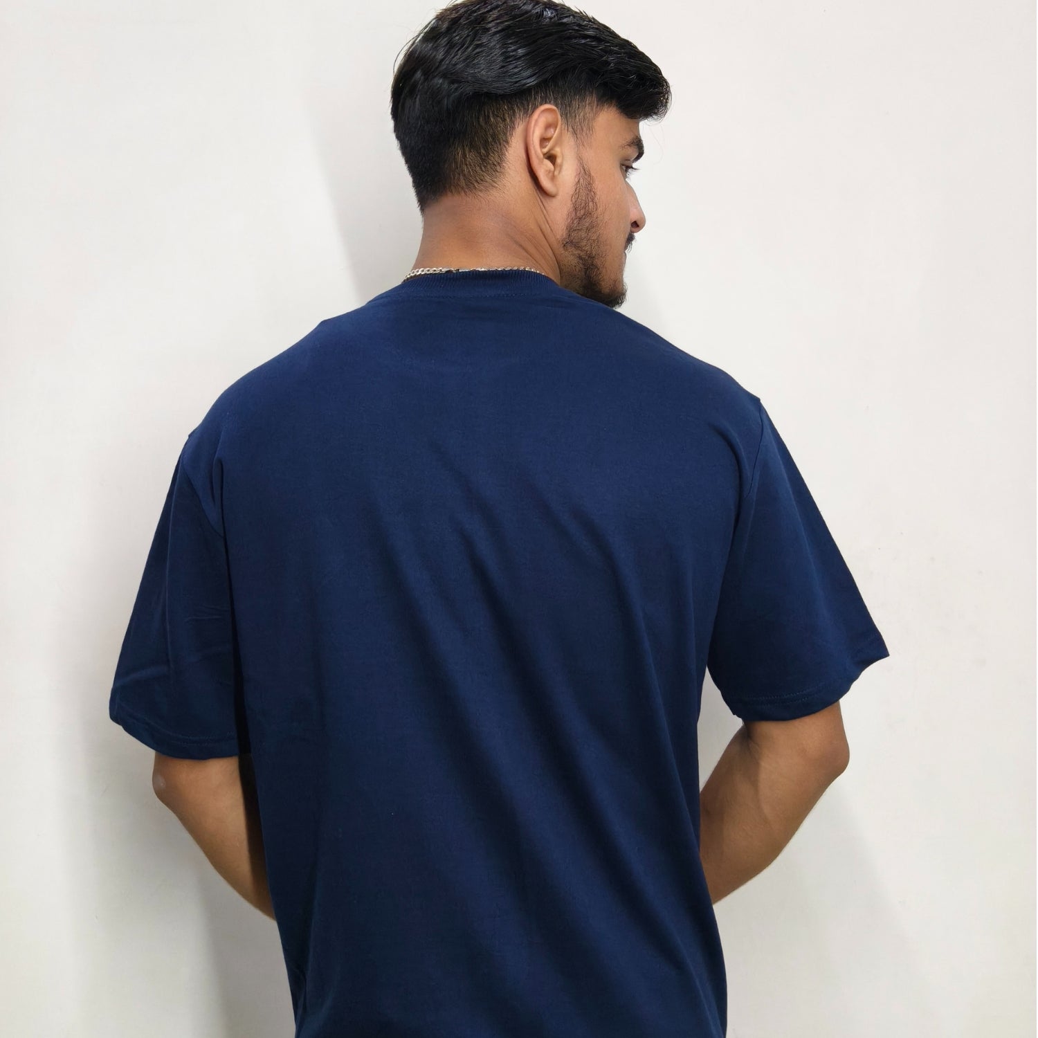 Phynax Men,s Premium Oversized T-Shirt, Navy Blue Colour , 210GSM ,100% Pure Cotton , Soft and Comfort