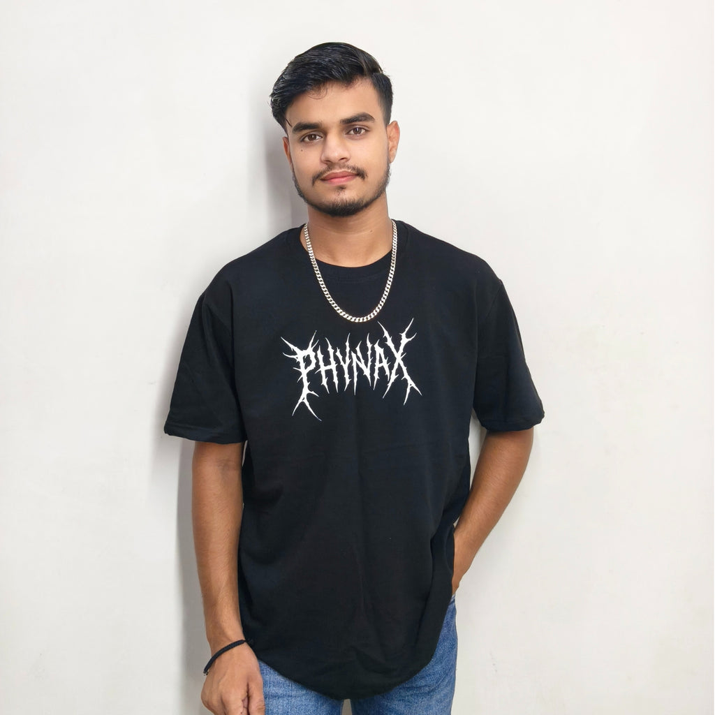 PHYNAX Men,s Premium Oversized T-shirt Black Colour , 100% Pure cotton , 210 GSM , Comfort and soft